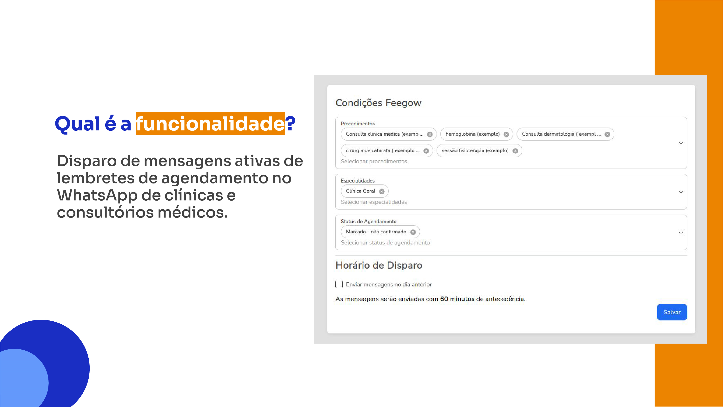 Miniatura de Feegow: Lembrete de agendamentos 2